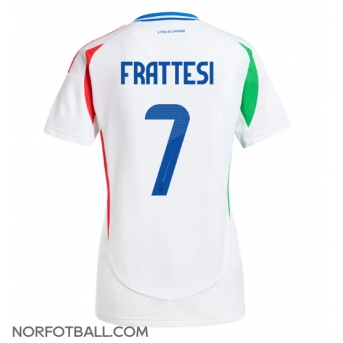 Billige Fotballdrakt Italia Davide Frattesi #7 Replika Bortedrakt Dame EM 2024 Kortermet